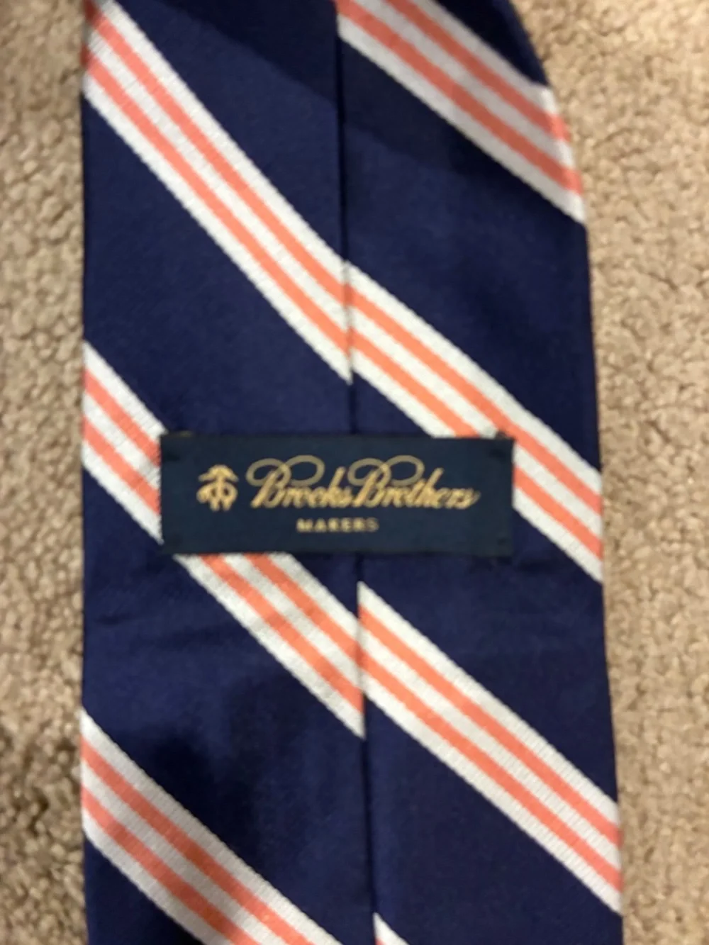 Brooks Brothers men’s Blue and Pink Striped Silk Tie